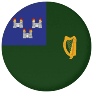 Dublin Flag 58mm Button Badge
