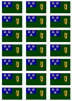 Dublin Flag Stickers - 21 per sheet