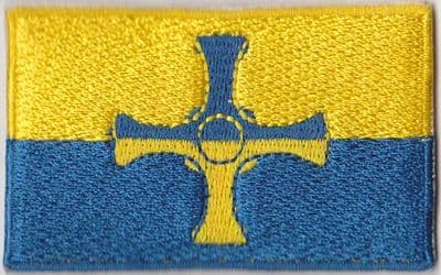 Durham Embroidered Flag Patch, style 04