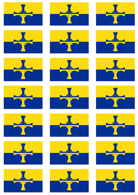 Durham Flag Stickers - 21 per sheet