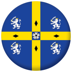 Durham Old County Flag 58mm Button Badge
