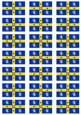 Durham Old Flag Stickers - 21 per sheet