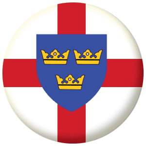 East Anglia County Flag 58mm Button Badge