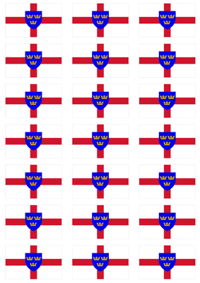 East Anglia Flag Stickers - 21 per sheet
