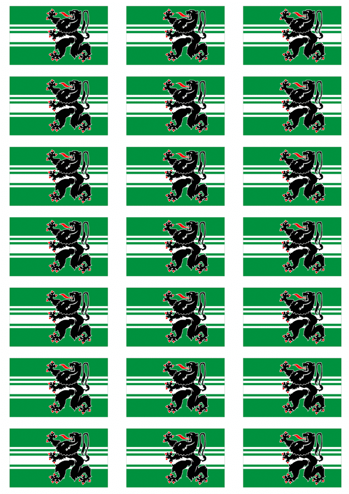 East Flanders Flag Stickers - 21 per sheet