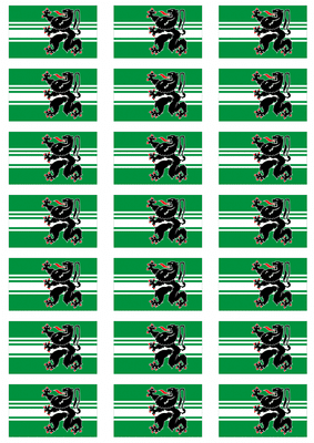 East Flanders Flag Stickers - 21 per sheet