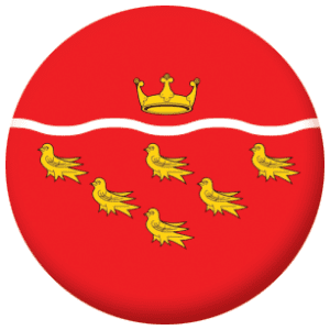 East Sussex County Flag 58mm Button Badge