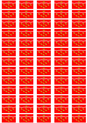 East Sussex Flag Stickers - 65 per sheet