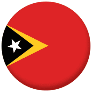East Timor Country Flag 25mm Flat Back