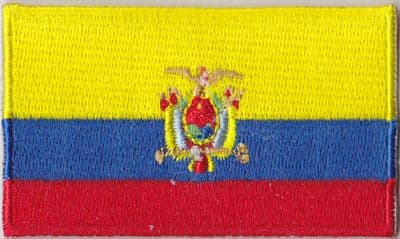 Ecuador Embroidered Flag Patch, style 04