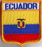Ecuador Embroidered Flag Patch, style 06.