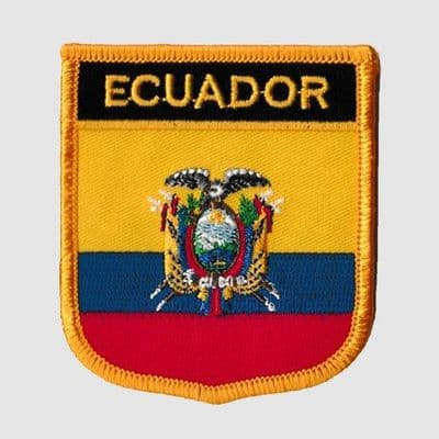 Ecuador Embroidered Flag Patch, style 07.