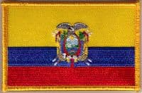 Ecuador Embroidered Flag Patch, style 08.