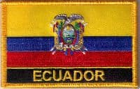 Ecuador Embroidered Flag Patch, style 09.