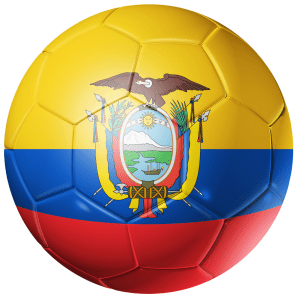 Ecuador Football Flag 25mm Keyring
