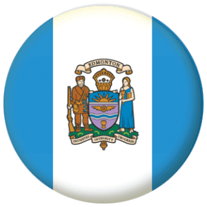 Edmonton Flag 58mm Button Badge