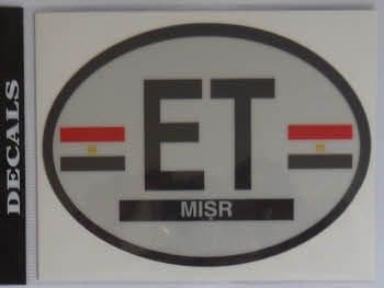 Egypt Country Flag Oval Decal.