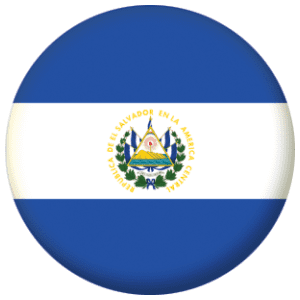 El Salvador Country Flag 58mm Button Badge