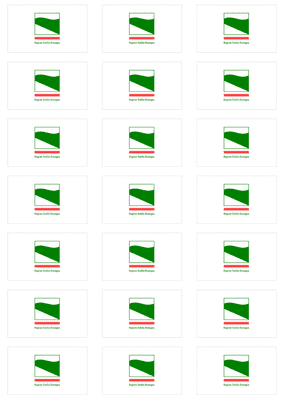 Emilia-Romagna Flag Stickers - 21 per sheet