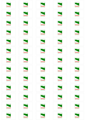 Emilia-Romagna Flag Stickers - 65 per sheet