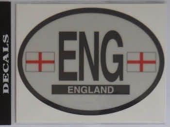 England Country Flag Oval Decal.