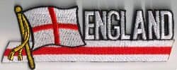 England Embroidered Flag Patch, style 01.