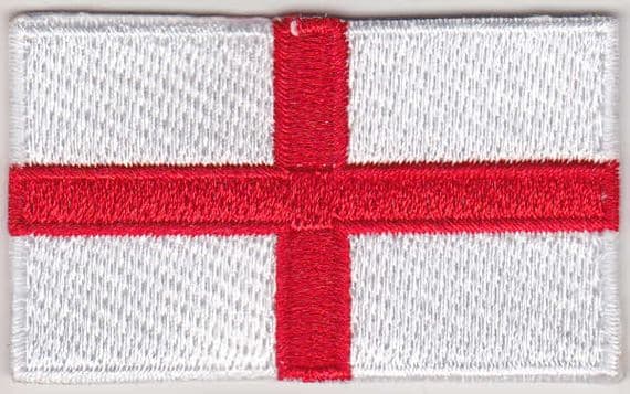England Embroidered Flag Patch, style 04.