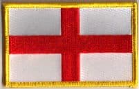 England Embroidered Flag Patch, style 08.