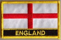 England Embroidered Flag Patch, style 09.