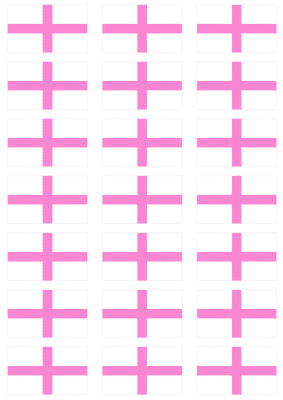 England Gay Pride Flag Stickers - 21 per sheet
