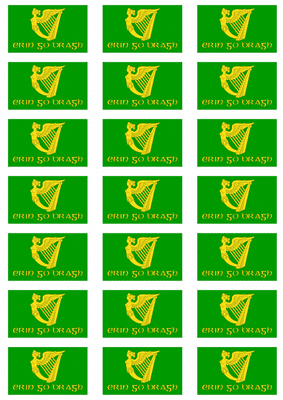 Erin Go Bragh Stickers - 21 per sheet