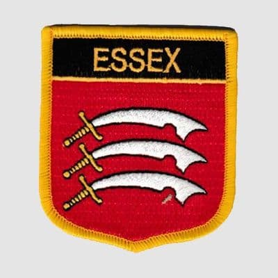 Essex Embroidered Flag Patch, style 07.