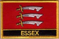 Essex Embroidered Flag Patch, style 09.