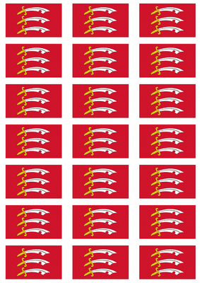 Essex Flag Stickers - 21 per sheet