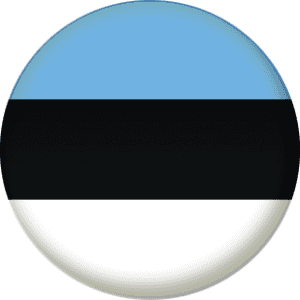 Estonia Country Flag 58mm Keyring