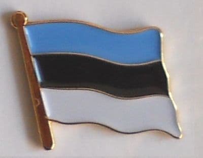 Estonia Country Flag Enamel Pin Badge