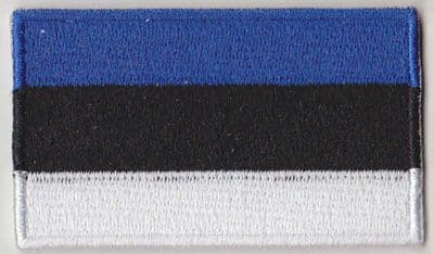 Estonia Embroidered Flag Patch, style 04.
