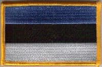Estonia Embroidered Flag Patch, style 08.