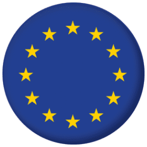 European Union Country Flag 58mm Button Badge