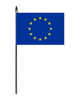 European Union, EU Hand Flag - Small.