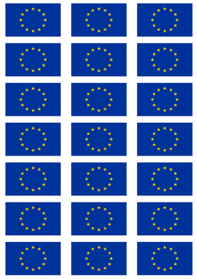 European Union Flag Stickers - 21 per sheet
