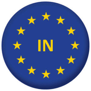 European Union (In) Flag 25mm Button Badge