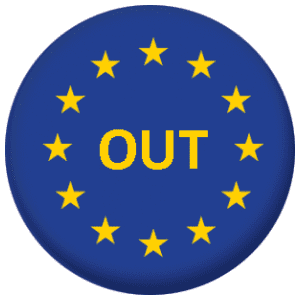 European Union (Out) Flag 25mm Button Badge