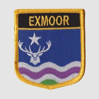 Exmoor Embroidered Flag Patch, style 07