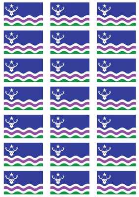 Exmoor Flag Stickers - 21 per sheet