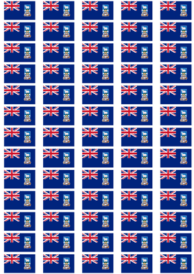 Falkland Islands Flag Stickers - 65 per sheet