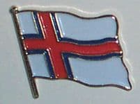 Faroe Islands Country Flag Enamel Pin Badge