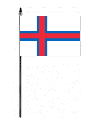 Faroe Islands Country Hand Flag - Small.