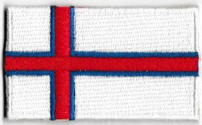 Faroe Islands Embroidered Flag Patch, style 04