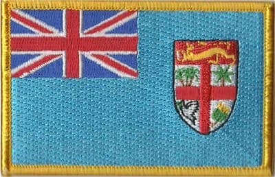 Fiji Embroidered Flag Patch, style 08